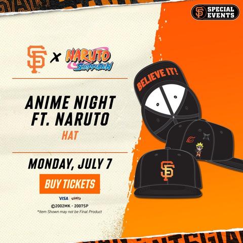 Experience Naruto's Rasen Shuriken at Anime Night with the SF Giants