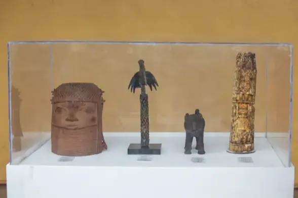 Returned artefacts from the "Benin Bronzes" collection are displayed at the signing ceremony and handover of the 119 Benin Bronzes returned from the Netherlands to Nigeria at the National museum Onikan in Lagos on [Toyin Adedokun/AFP]
