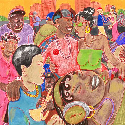 An image of the cover of the record album 'Tuff Times Never Last' by Kokoroko