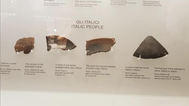 Four pottery sherds with inscriptions 