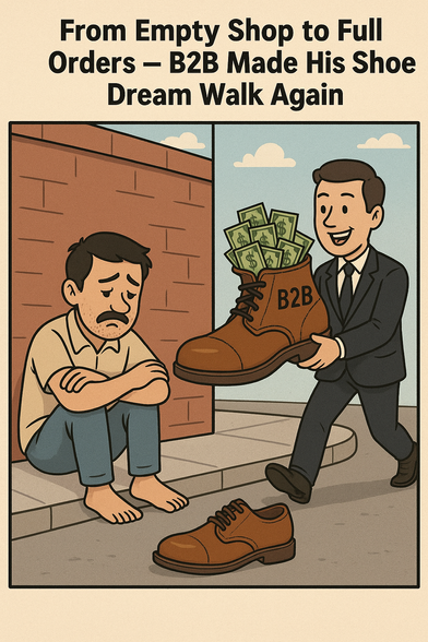 He was stuck with slow sales and silent shelves... until a B2B platform gave his shoe business a second chance. 💼💥

With verified buyers, bulk orders, and nonstop demand – his store is now stepping into success every day!

🛍️ Got shoes to sell? Let B2B bring you business that fits!
📦 Join Pepagora and walk the smart sourcing path → www.pepagora.com