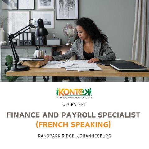 Finance & Payroll Specialist (JB5425) at Kontak Recruitment in Randpark, JHB
