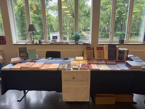 The booth with our books at the SBL Meeting.