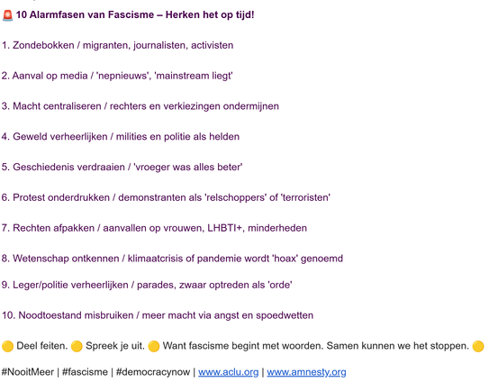 10 Alarmfasen van Fascisme - Herken het op tijd!