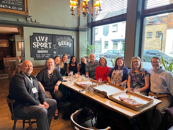 In London for the Open Education Conference, colleagues and friends of the OEN gathered for an informal lunch and conversation. 