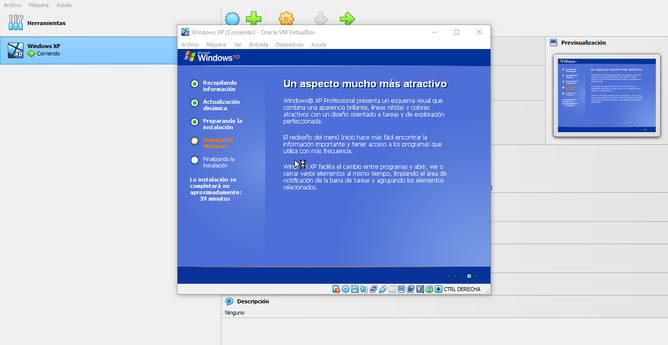 Imagen: Captura de la interfaz completa de VirtualBox.