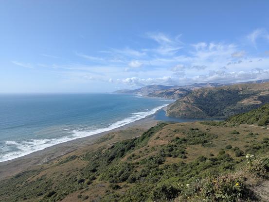 Looking towards Cape Mendocino, the furthest west point in California