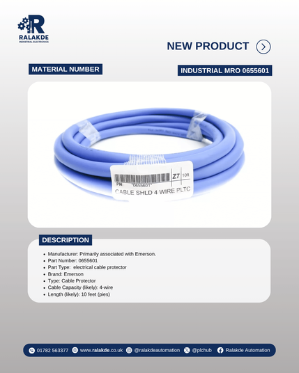 Spesification of Emerson 0655601 from Ralakde Industrial Electronics.