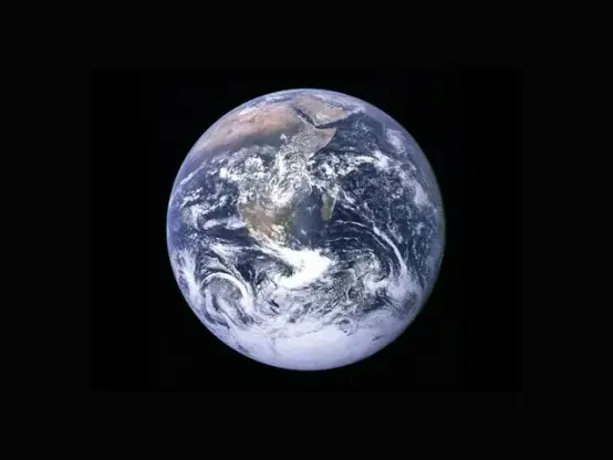 Earth with a solid black background.