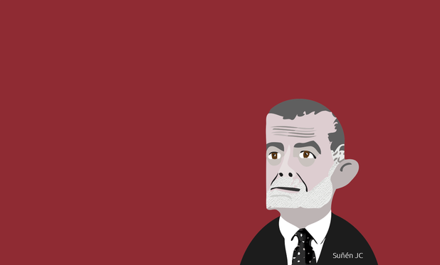 Antonio Maillo, secretario general de Izquierda Unida. Caricatura de Suñén JC.