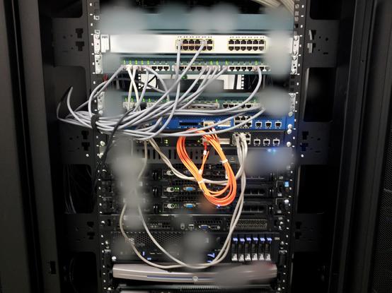A rack of servers