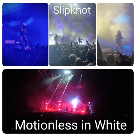 Concert de Slipknot à la LDLC Arena. 
On commence par Motionless in White, sympa mais un peu simplet en metalcore. 
Ensuite Slipknot qui ne fait pas de tournée du 1er album mais un espèce de best-of, dommage. 
Au moins la fosse bougeait bien. 
Le son bien saturé au milieu mais bien sur les côtés et au fond.