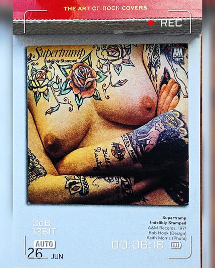 Abreißtageskalender von seltmann mit dem Kalenderblatt des Vinyl-Covers der LP "Undelibly Stamped" (1971) von Supertramp
