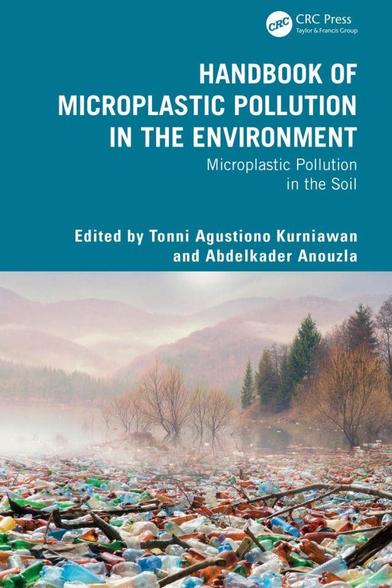 Cover of Handbook of Microplastic Pollution in the Environment: Microplastic Pollution in the Soil showing a misty autumn scene with ground covered with colourful plastics.