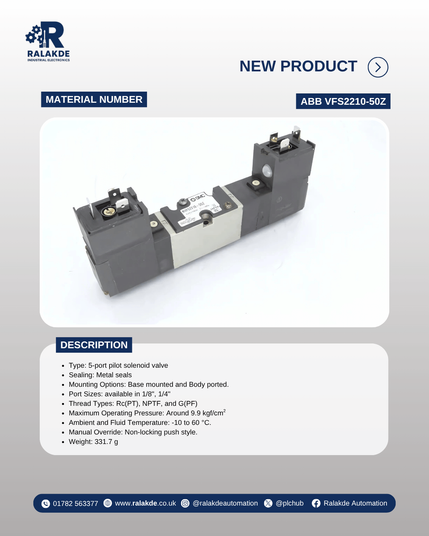 Spesification ofTSMC VFS2210 from Ralakde Industrial Electronics.