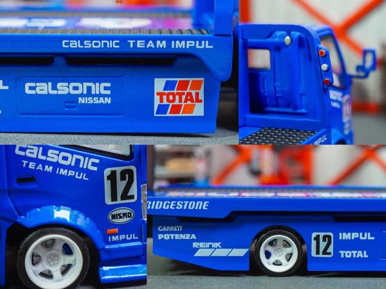 Some close-up shots of custom tow truck by Micro Turbo on Calsonic livery in 1:64 scale on AREA 164