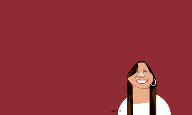 Ione Belarra. Caricatura de Suñén JC.
