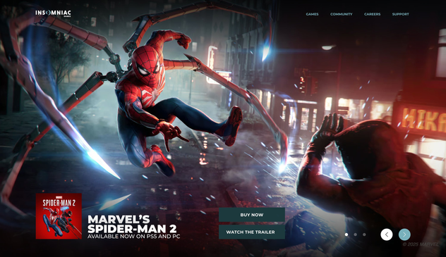 🚀 Insomniac just dropped their all-new website! Explore fresh content across Home, Games, Community, and Careers pages.

more news and updates at
www.baskingamer.com

#InsomniacGames #GamingNews #NewWebsite #GamingCommunity 