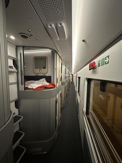 View on closed cabins