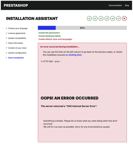 Facing a "500 Internal Server Error" while installing PrestaShop?
You're not alone — and it's fixable!