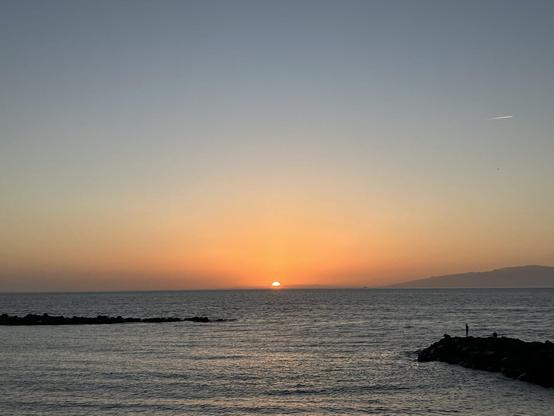 Golden dusk over Tenerife Beach