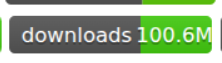 Image of download counter for Rcpp showing just over 100 million downloads (via a counter that covers the CDN but excludes all other CRAN mirrors)