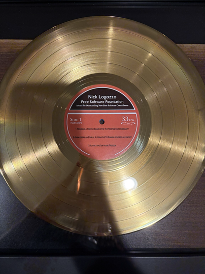 Free software foundation award: a golden record