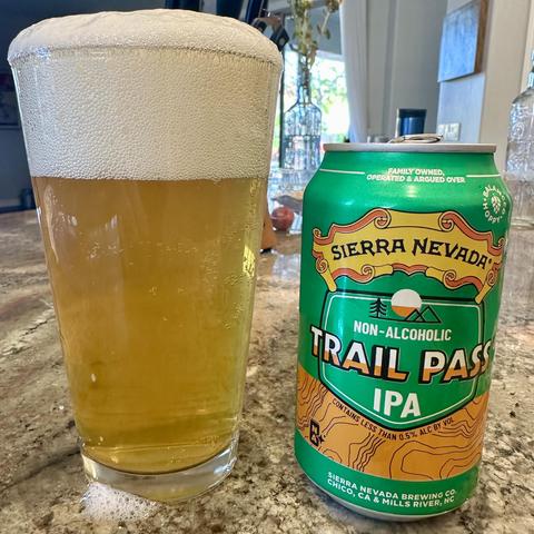 Another stunning beverage photo. This time of Sierra Nevada Trail Pass IPA poured into a pint glass with an exaggerated head because I didn’t pour it correctly. 