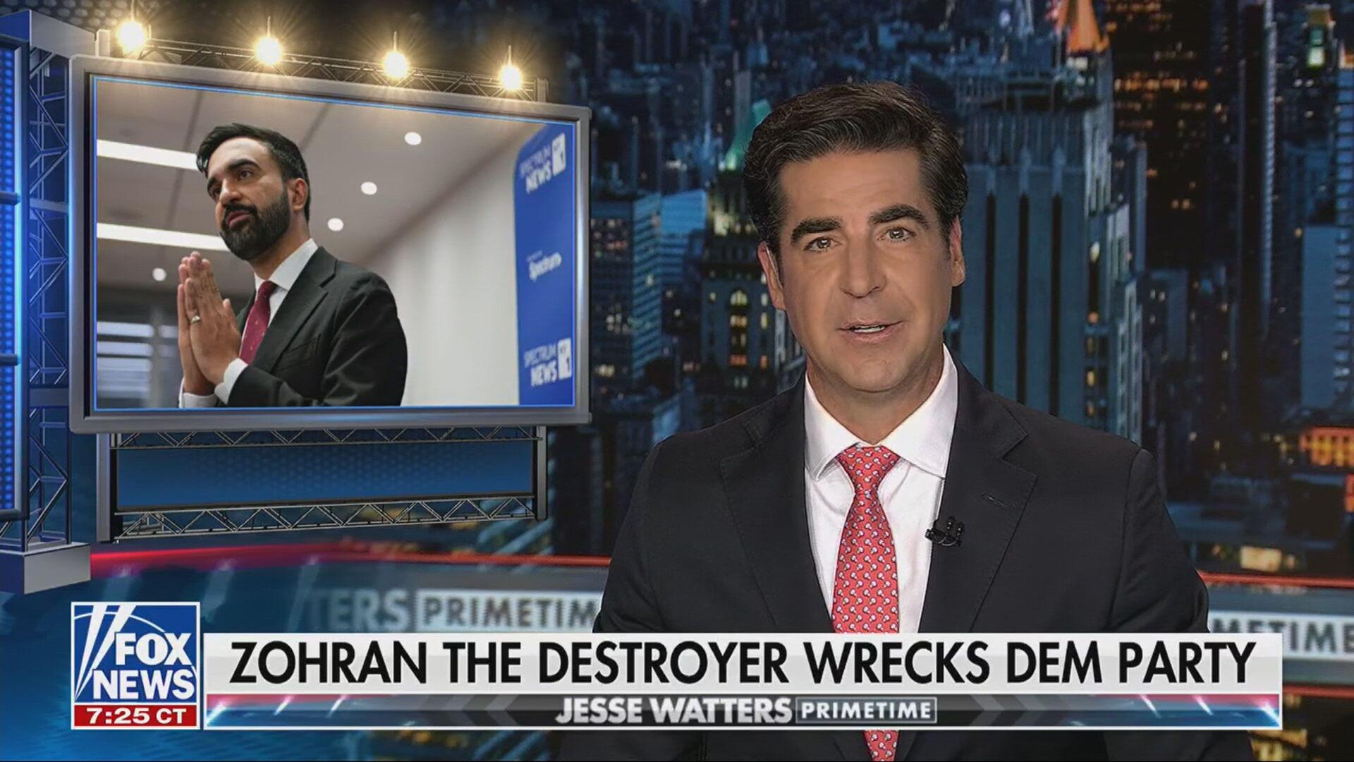 Fox News “Zohran the destroyer wrecks dem party”