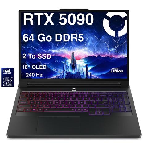 PC portable Lenovo Legion Pro 7i Gen 10 avec écran OLED 240 Hz et GPU RTX 5090