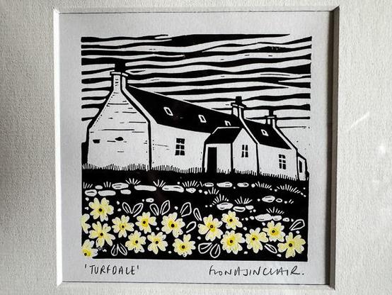 linoprint of my house