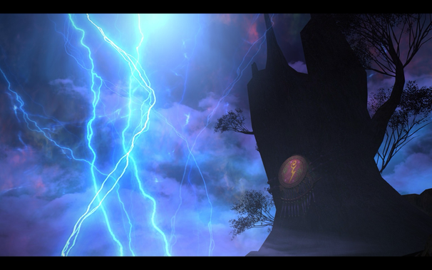Screenshot of FFXIV depicting the The Striking Tree (Hard) trial.