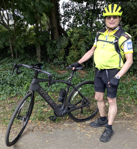 Andries van Dam and his bike