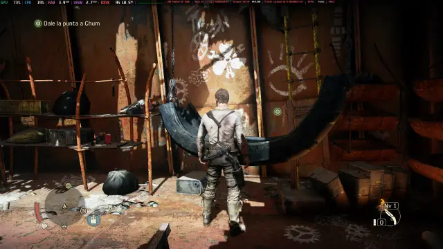 El videojuego de Mad Max ejecutado en Linux (Fedora Silverblue 42) con el Proton de CachyOS y de manera nativa sobre Wayland.