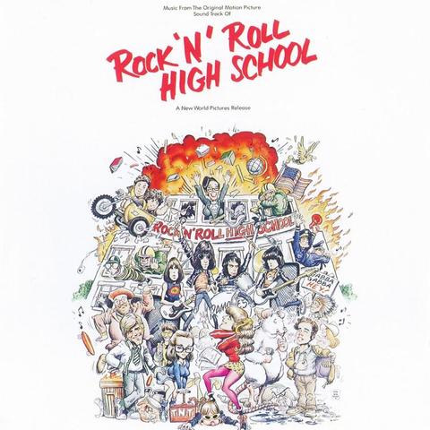 An image of the cover of the album 'Rock 'N' Roll High School (Music from the Original Motion Picture Soundtrack)' by Ramones