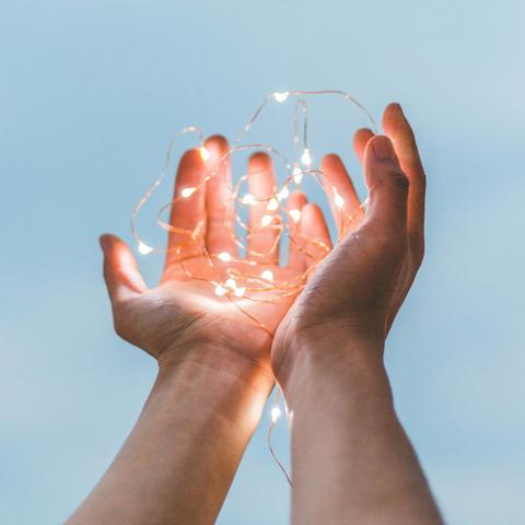 Hands with palms open.