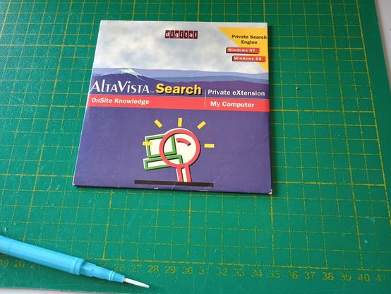 A photo of a CD from AltaVista.
The search engine that was somewhat popular before google.