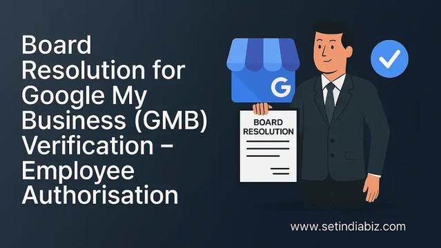 Board Resolution for Google My Business (GMB) Verification