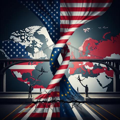 Spanning tussen Europa en USA