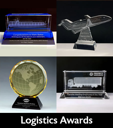Logistics awards, logistics theme awards, logistics industry awards, awards for logistics industry, transportation awards, trucking awards, awards for shipping companies, supply chain awards, custom crystal awards, wholesale crystal awards supplier, Creative Crystal Awards