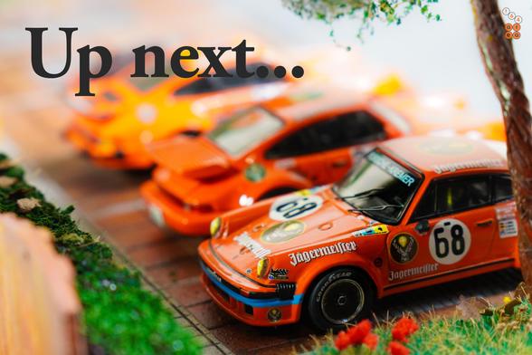 A Porsche 934, 24h Le Mans 1978 on Jägermeister livery in 1:64 scale on AREA 164