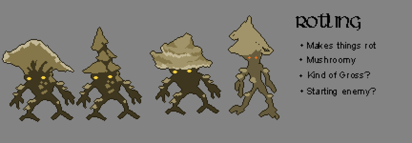 Concept art for a mushroom monster
