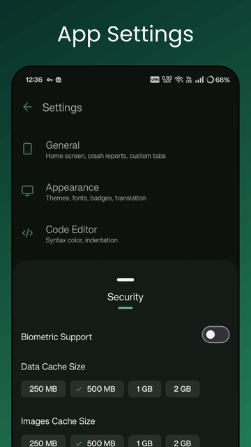 GitNex settings