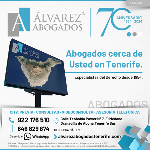 Abogados cerca de Usted en Tenerife. Especialistas del Derecho desde 1954. Asesoría, defensa y acompañamiento en las distintas ramas del Derecho. Consultas Jurídicas, Cita Previa, Videollamada y Asesoría Telefónica. Contáctenos ahora sin compromiso.
https://alvarezabogadostenerife.com/contacto/
#alvarezabogados #abogados #Tenerife #cercade #elmedano #granadilladeabona #abogadostenerife #tenerifelegal