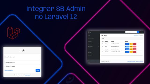 Como integrar o layout SB Admin no Laravel 12