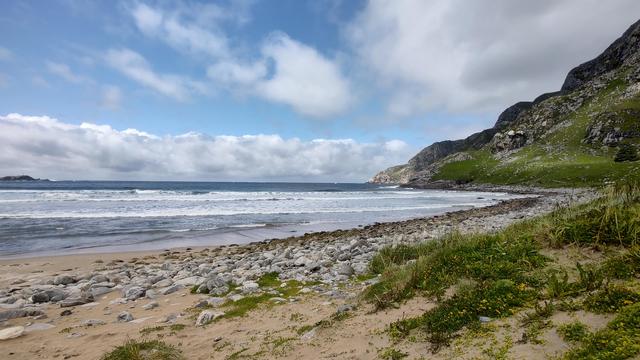 Blick auf den Ervik Strand.