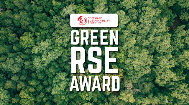 SSI logo, Green RSE Awards, trees from above