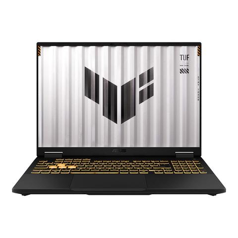 ASUS TUF Gaming F16 RTX 5060 profil avant écran allumé
