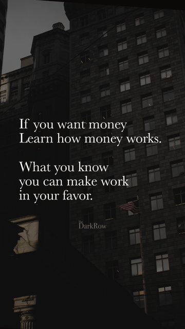 
If you want to make money, you should know how it works.
Learn its logic and principles. 

Our page is dedicated to provide knowledge and insights about the world of money and big money movers.

Follow us for more.
We are building an empire.
Come build with us.