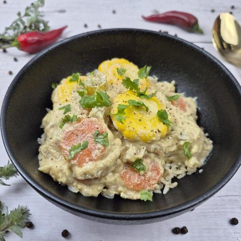Summer squash in casew sauce